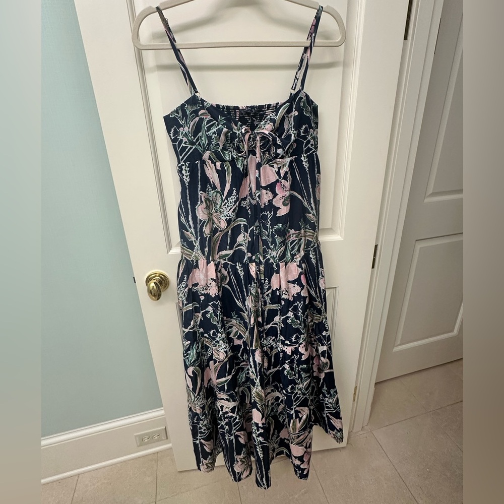 NWOT Vineyard Vines Navy and Pink Floral Maxi Dress size S, never worn